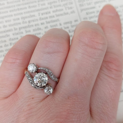 Antique Edwardian 1.40ct Old European Cut Diamond Ring