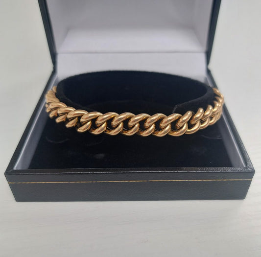 Antique Edwardian 18ct Curb Link Bracelet