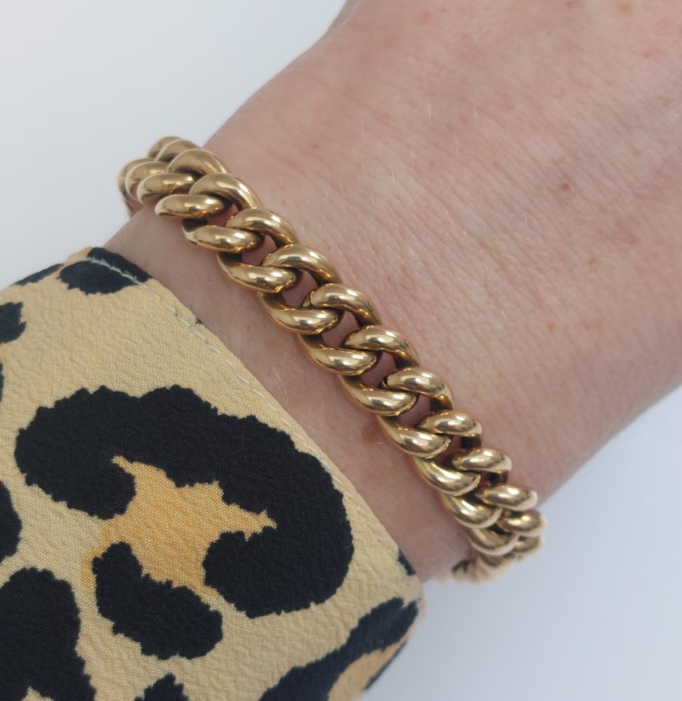Antique Edwardian 18ct Curb Link Bracelet
