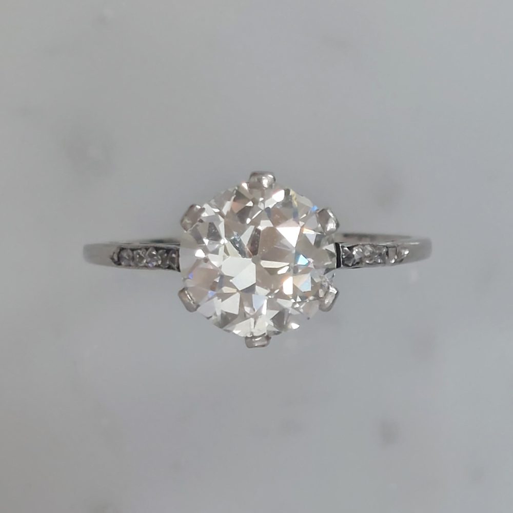 Antique Edwardian 2ct Old Cut Diamond Ring