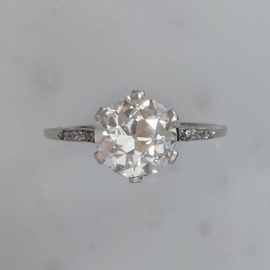 Antique Edwardian 2ct Old Cut Diamond Ring