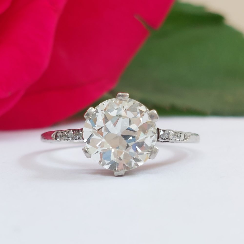 Antique Edwardian 2ct Old Cut Diamond Ring