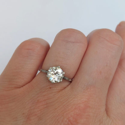 Antique Edwardian 2ct Old Cut Diamond Ring