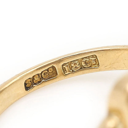 Antique Edwardian 3.30ct Blue Water Opal Solitaire Ring in 18ct Yellow Gold