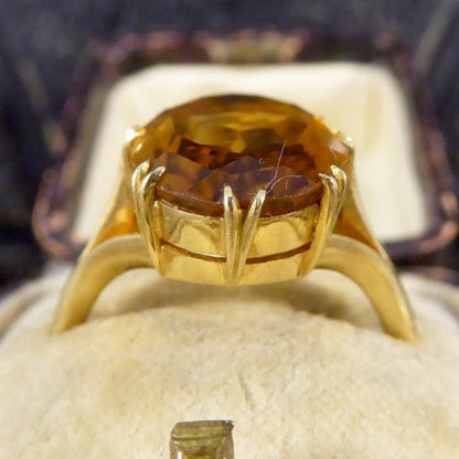 Antique Edwardian Citrine 18ct Gold Ring