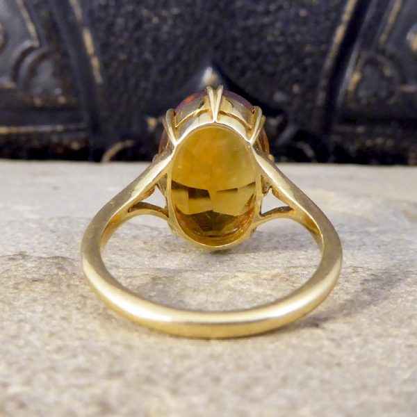 Antique Edwardian Citrine 18ct Gold Ring
