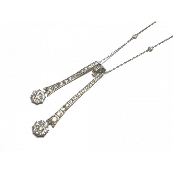Antique Edwardian Diamond Négligée Pendant
