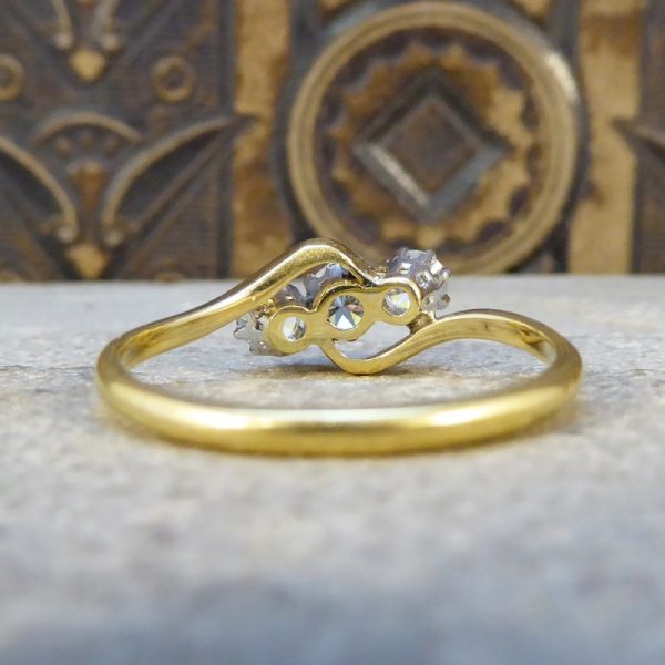 Antique Edwardian Diamond Three Stone Ring, 18ct Gold