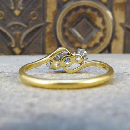 Antique Edwardian Diamond Three Stone Ring, 18ct Gold