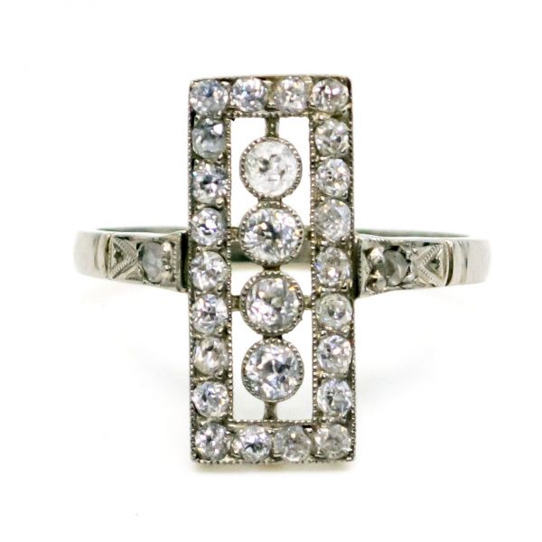 Antique Edwardian Diamond and Platinum Ring