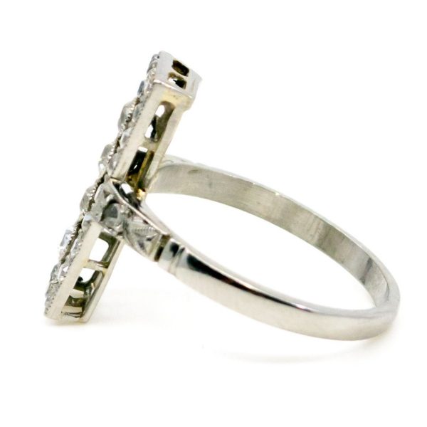 Edwardian Style Diamond and Platinum Ring