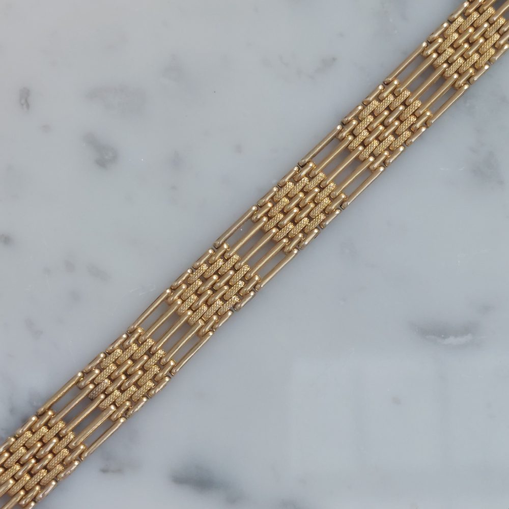 Antique Edwardian Gold Gate Bracelet