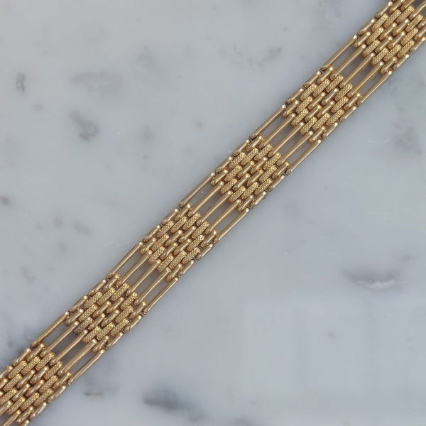 Antique Edwardian Gold Gate Bracelet