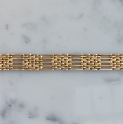 Antique Edwardian Gold Gate Bracelet