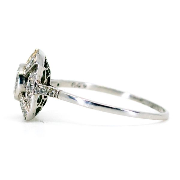 Antique Edwardian Old Cut Diamond Cluster Ring