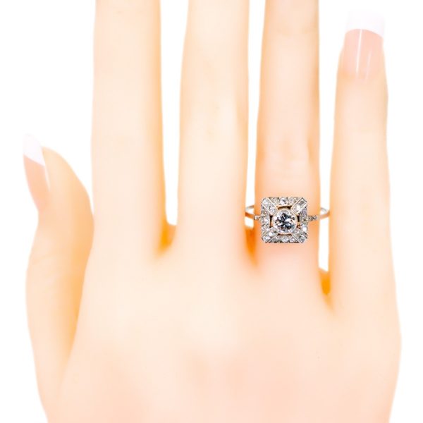 Antique Edwardian Old Cut Diamond Cluster Ring