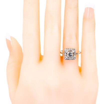 Antique Edwardian Old Cut Diamond Cluster Ring