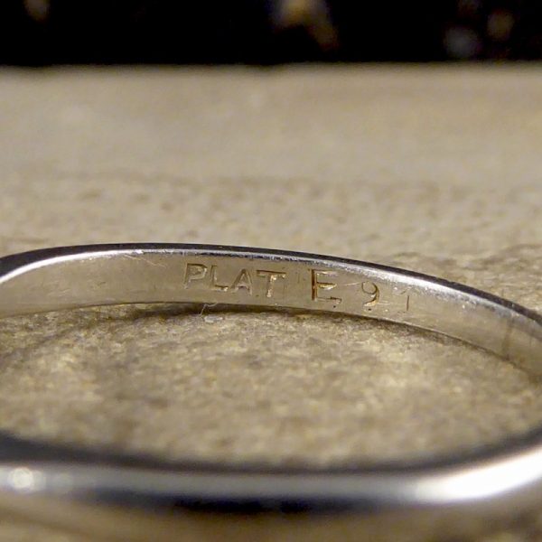 Antique Edwardian Old Cut Diamond Three Stone Platinum Ring