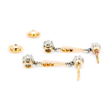 Antique Edwardian Old Mine Cut Diamond Earrings