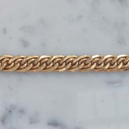 Antique French 18ct Gold Fancy Curb Bracelet