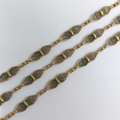 Antique French 18ct Gold Longuard Chain Necklace