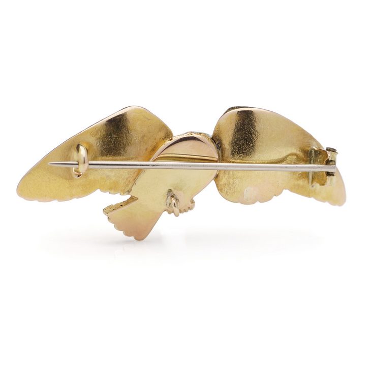 Antique French Gold Eagle Brooch