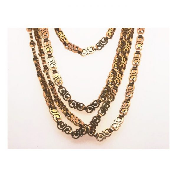 Antique French Long Guard 18ct Gold Chain