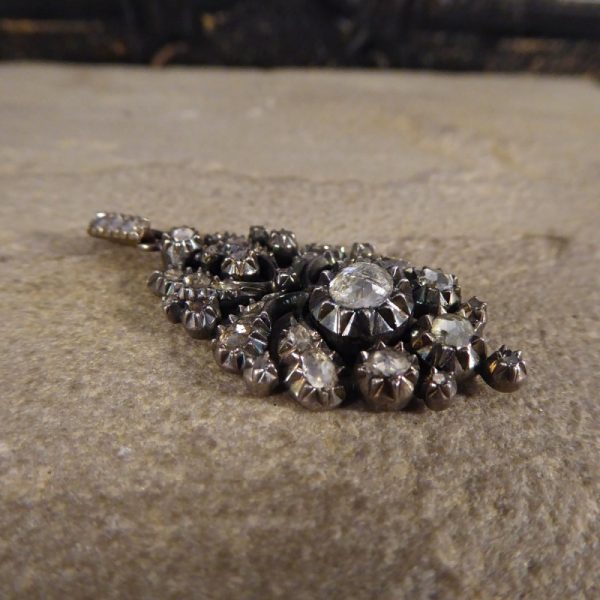 Antique Georgian 1.50ct Rose Cut Diamond Pendant