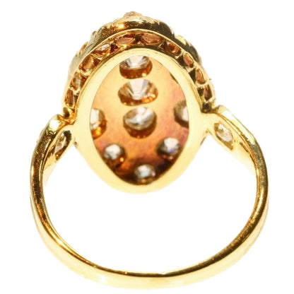 Antique Georgian Diamond Enamel Gold Ring