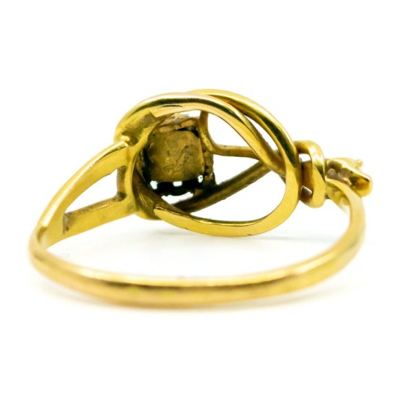 Antique Georgian Emerald Set Snake Gold Ring