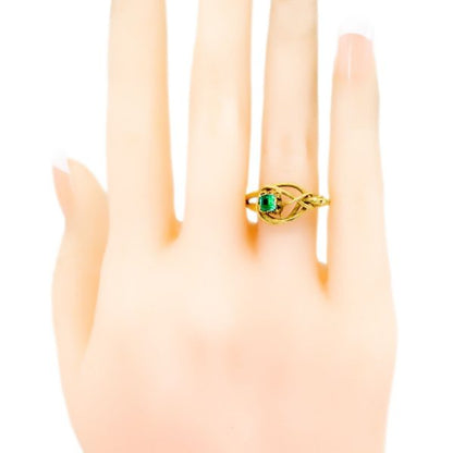 Antique Georgian Emerald Set Snake Gold Ring