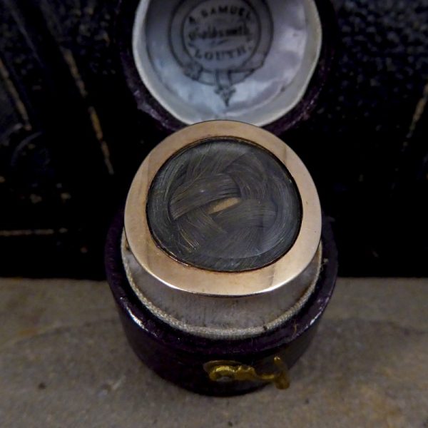 Antique Georgian Memorial Ring with Plaited Hair
