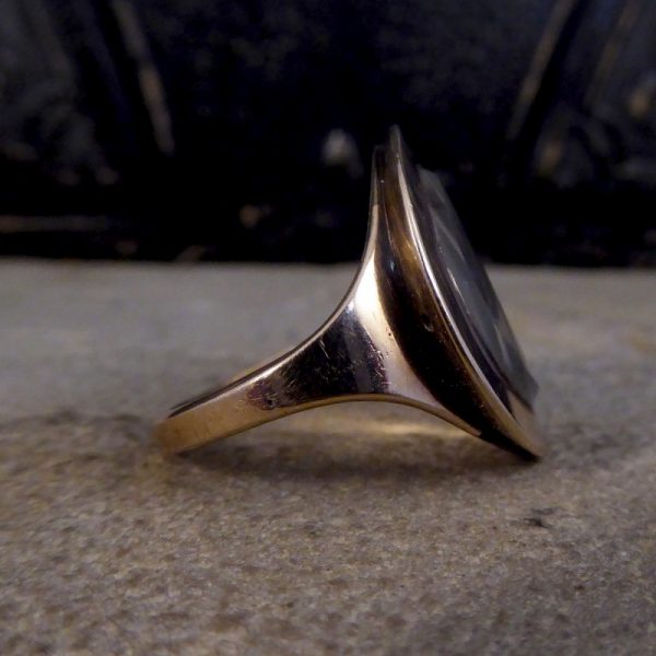 Antique Georgian Memorial Ring with Plaited Hair