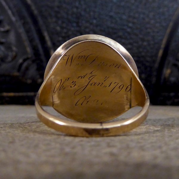 Antique Georgian Memorial Ring with Plaited Hair