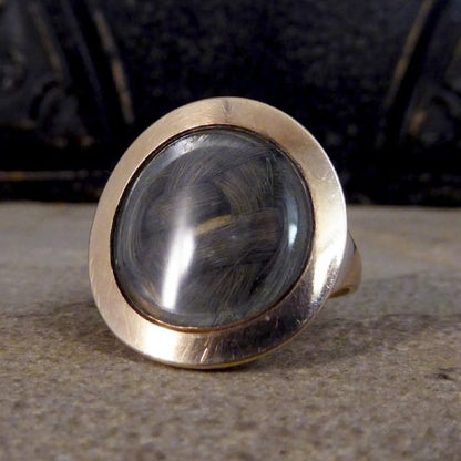 Antique Georgian Memorial Ring with Plaited Hair