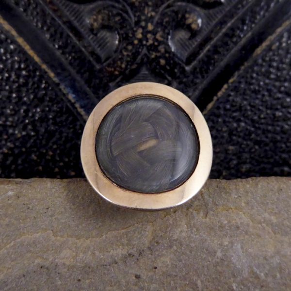 Antique Georgian Memorial Ring with Plaited Hair