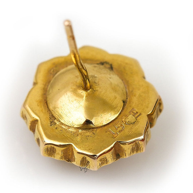 Antique Georgian Carved Coral and Diamond Drop Earrings