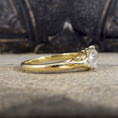 Antique Late Victorian 1.52ct Diamond Three Stone Ring