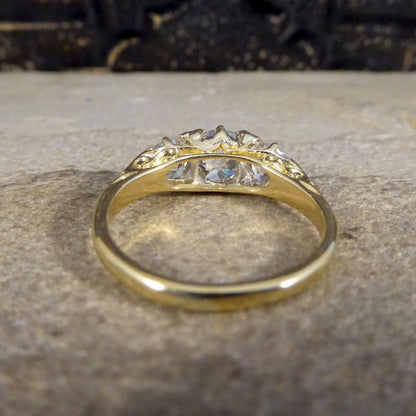 Antique Late Victorian 1.52ct Diamond Three Stone Ring