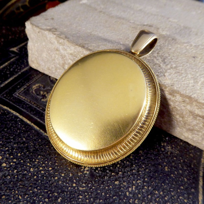 Antique Late Victorian 14ct Yellow Gold Locket Pendant