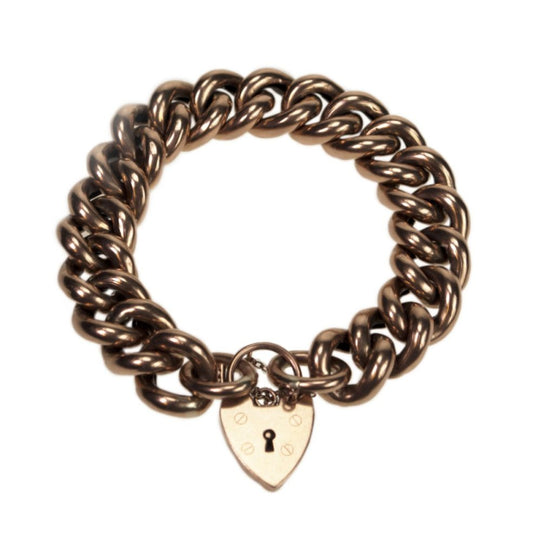 Antique Late Victorian Gold Charm Bracelet