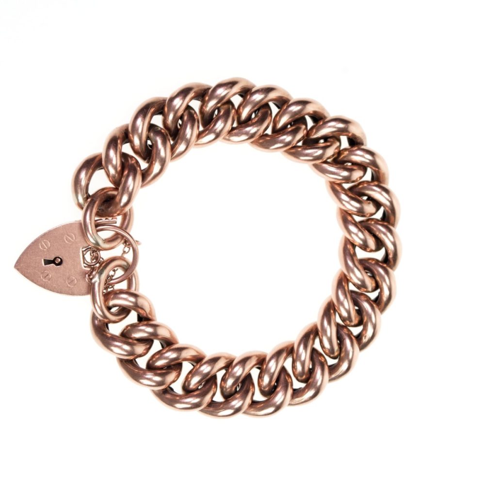 Antique Late Victorian Gold Charm Bracelet