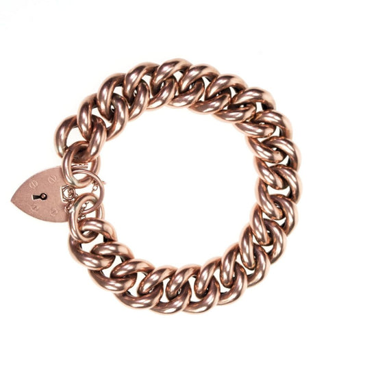 Antique Late Victorian Gold Charm Bracelet