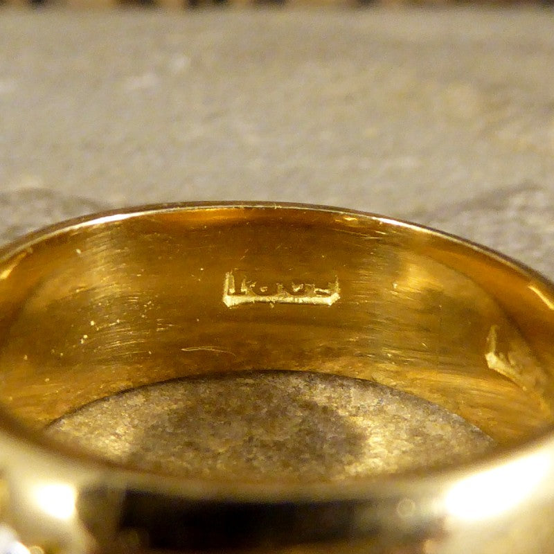 Antique Late Victorian Old Cut Diamond Star Set Band Ring