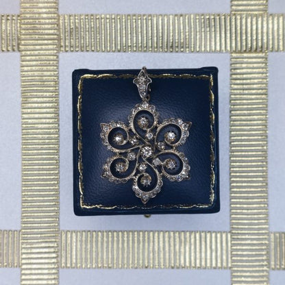 Antique Victorian Old Cut Diamond Star Pendant