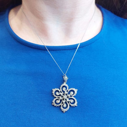 Antique Victorian Old Cut Diamond Star Pendant