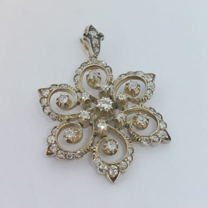 Antique Victorian Old Cut Diamond Star Pendant