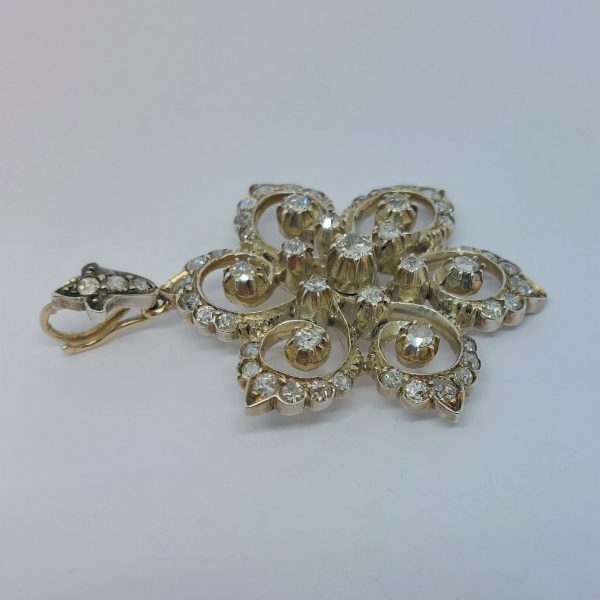 Antique Victorian Old Cut Diamond Star Pendant