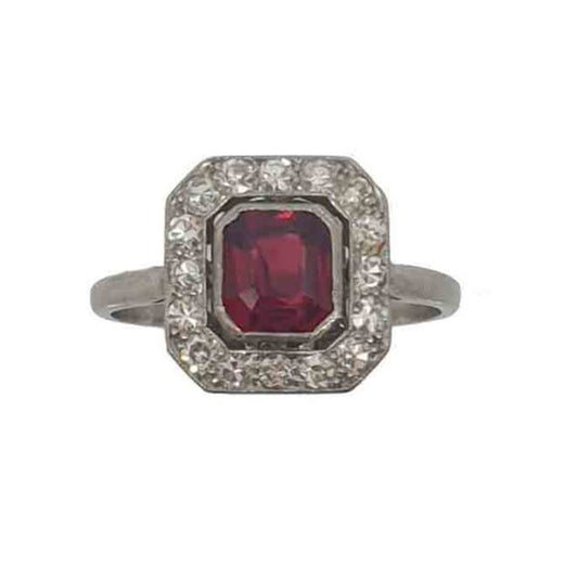 Antique Art Deco Red Spinel ring