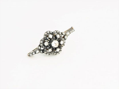 Antique Rose Cut Diamond Brooch 